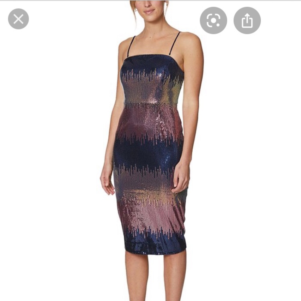 Ombré sequin cocktail dress